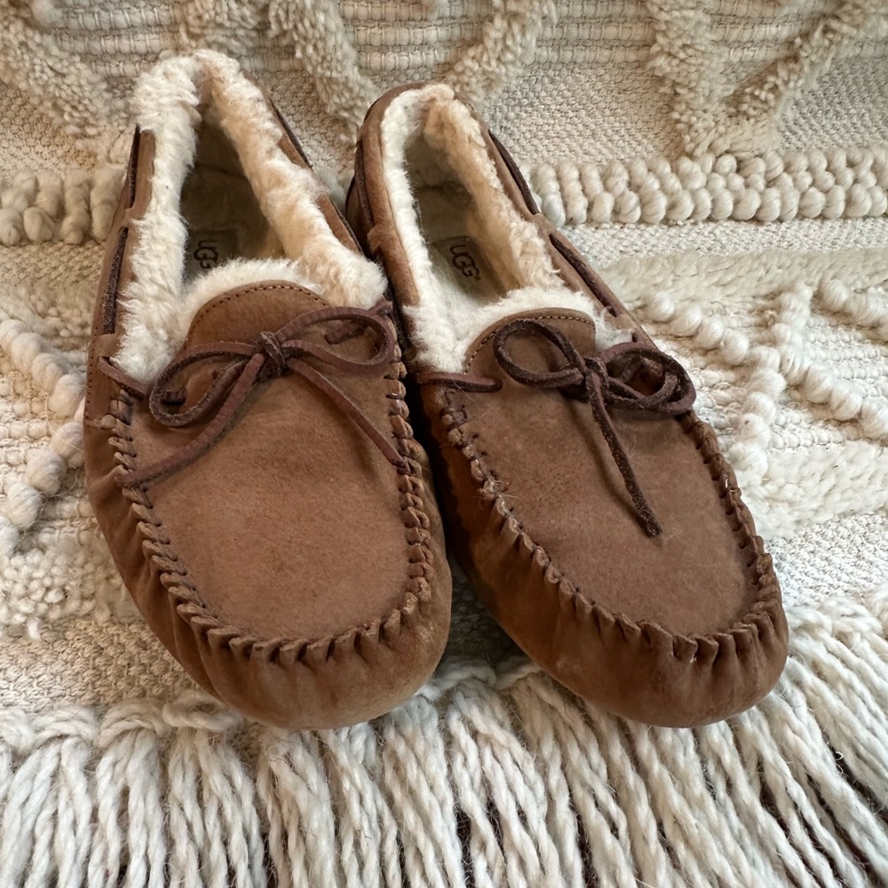 UGG Cream Plush Lined Slippers